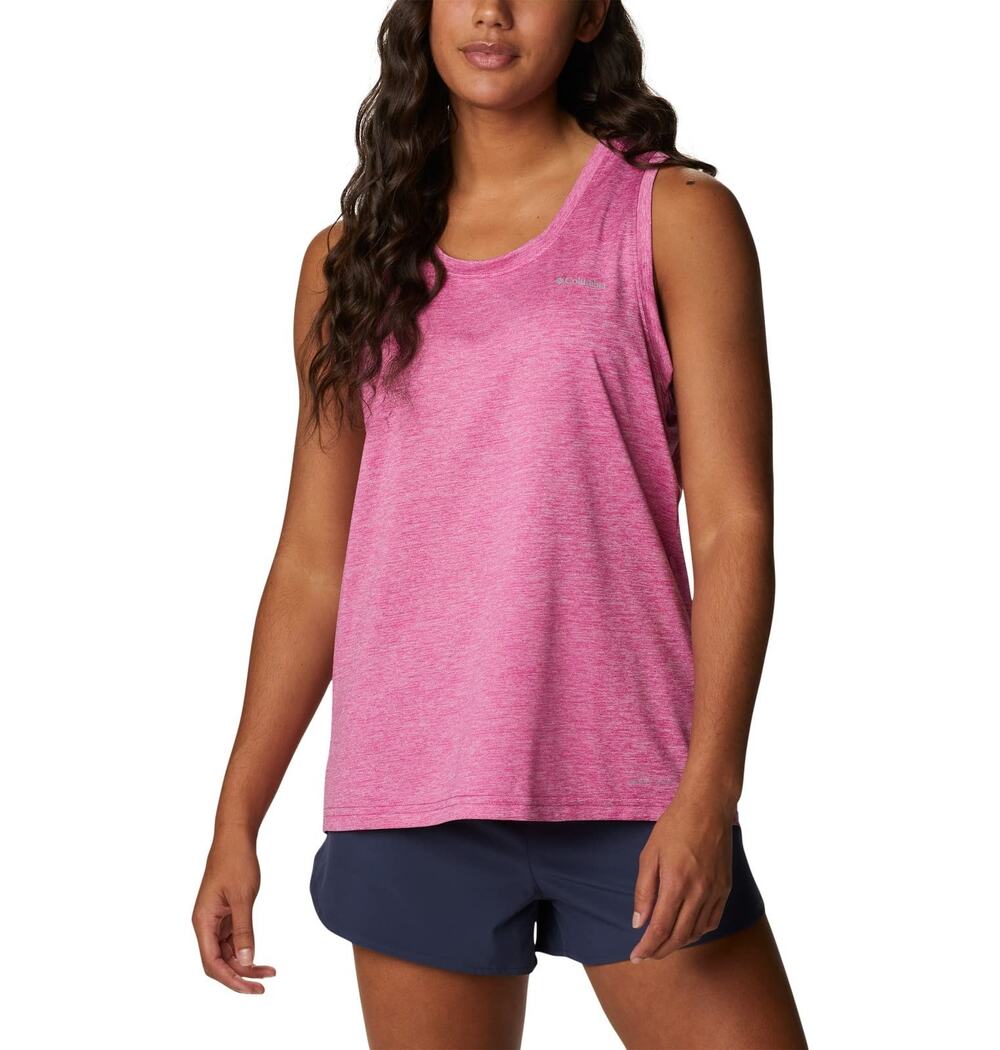 Columbia Women Hike Tank Wild Fuchsia Heather Plus Size 3X